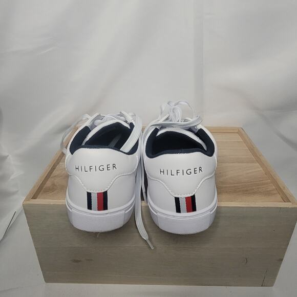 Tommy Hilfiger- Men's Brecon Cup Sole Sneakers- White- Size 8 - Picture 3 of 6